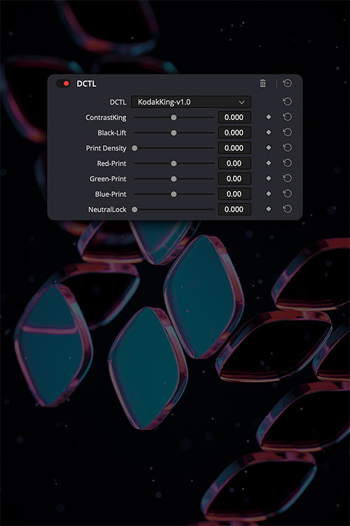 Kodak King DCTL within the HueCraft Film System PowerGrade showcasing film-inspired color rendering, cinematic contrast shaping, and authentic motion picture finishing in DaVinci Resolve.