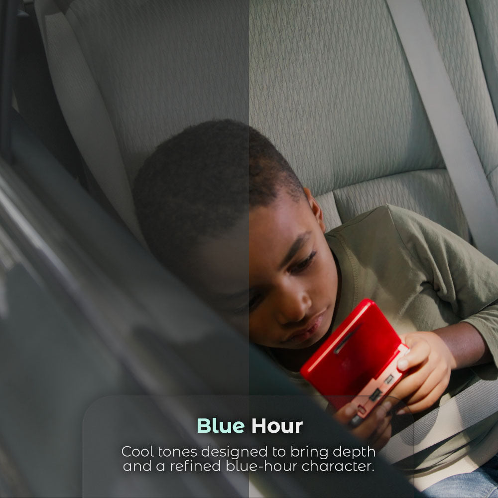 Blue Hour LUT for cool atmospheric color grading with rich tones and controlled contrast
