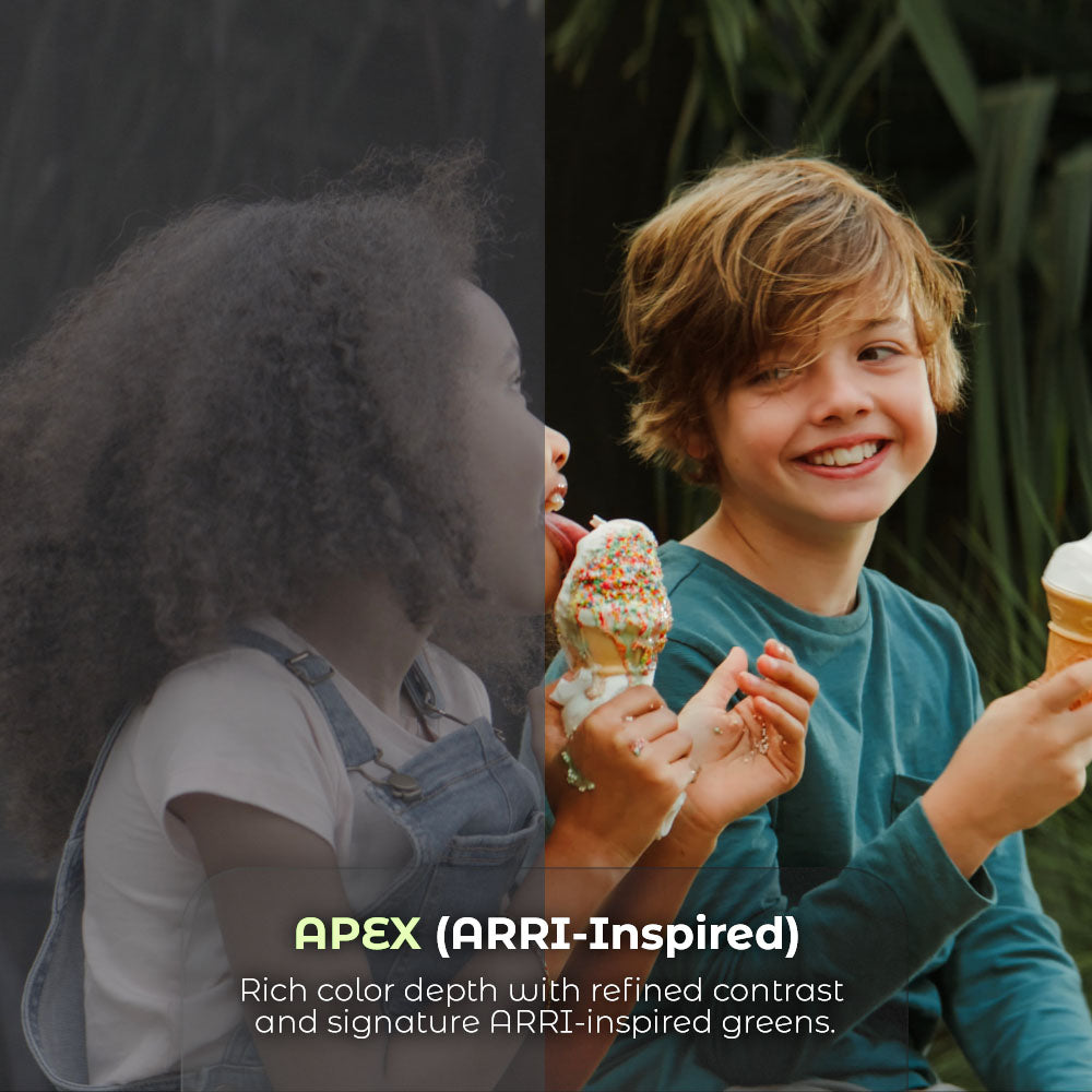 APEX film-inspired LUT for refined color, natural skin tones and polished image rendering