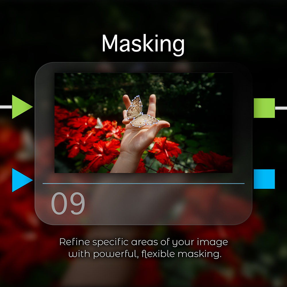 HueCraft DCTL Film System PowerGrade masking tools for precise localized color grading