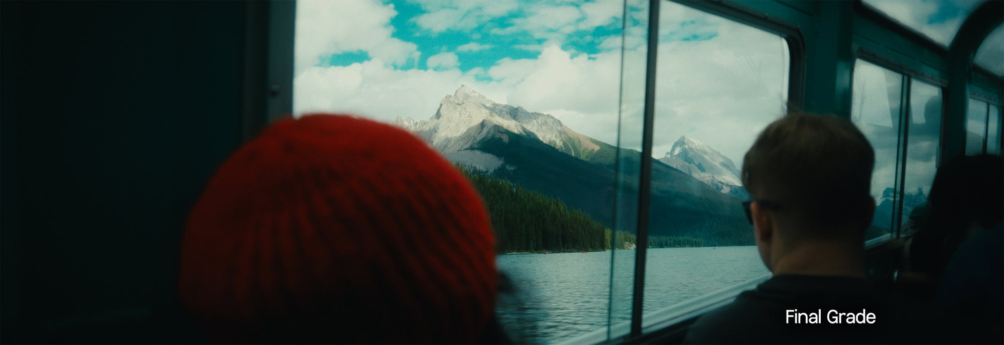 Before and after cinematic color grading C-Log3 transformation using HueCraft tools for DaVinci Resolve.