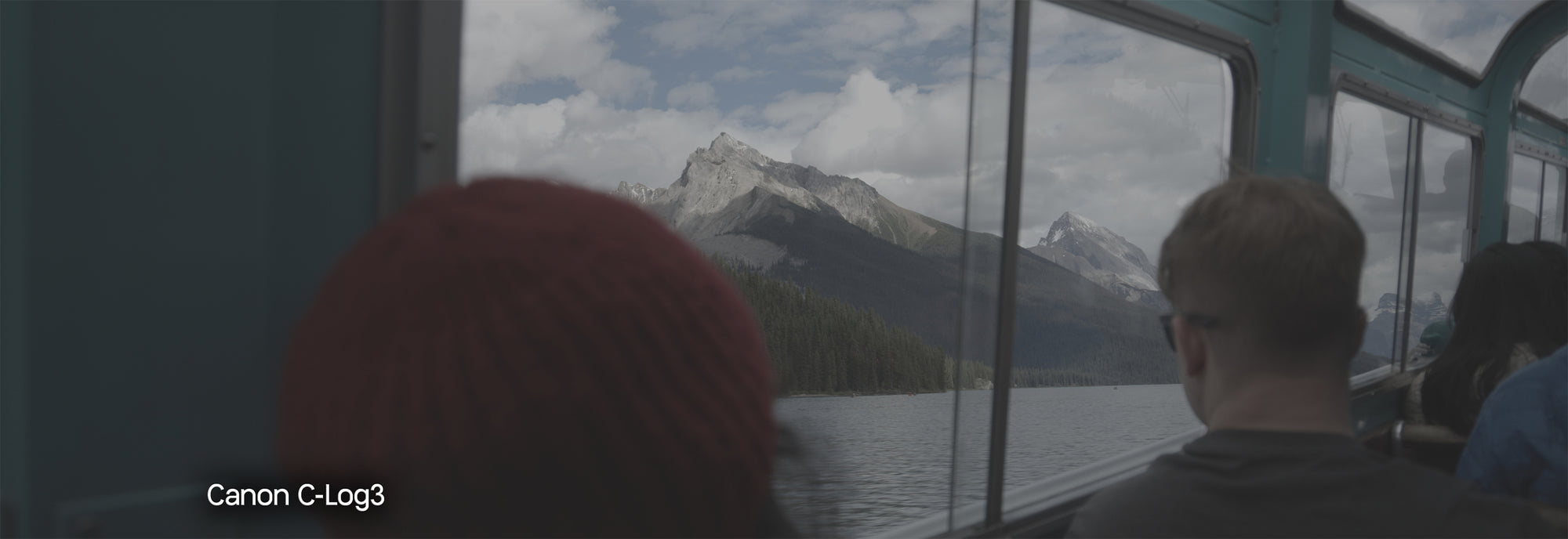 Before and after cinematic color grading C-Log3 transformation using HueCraft tools for DaVinci Resolve.