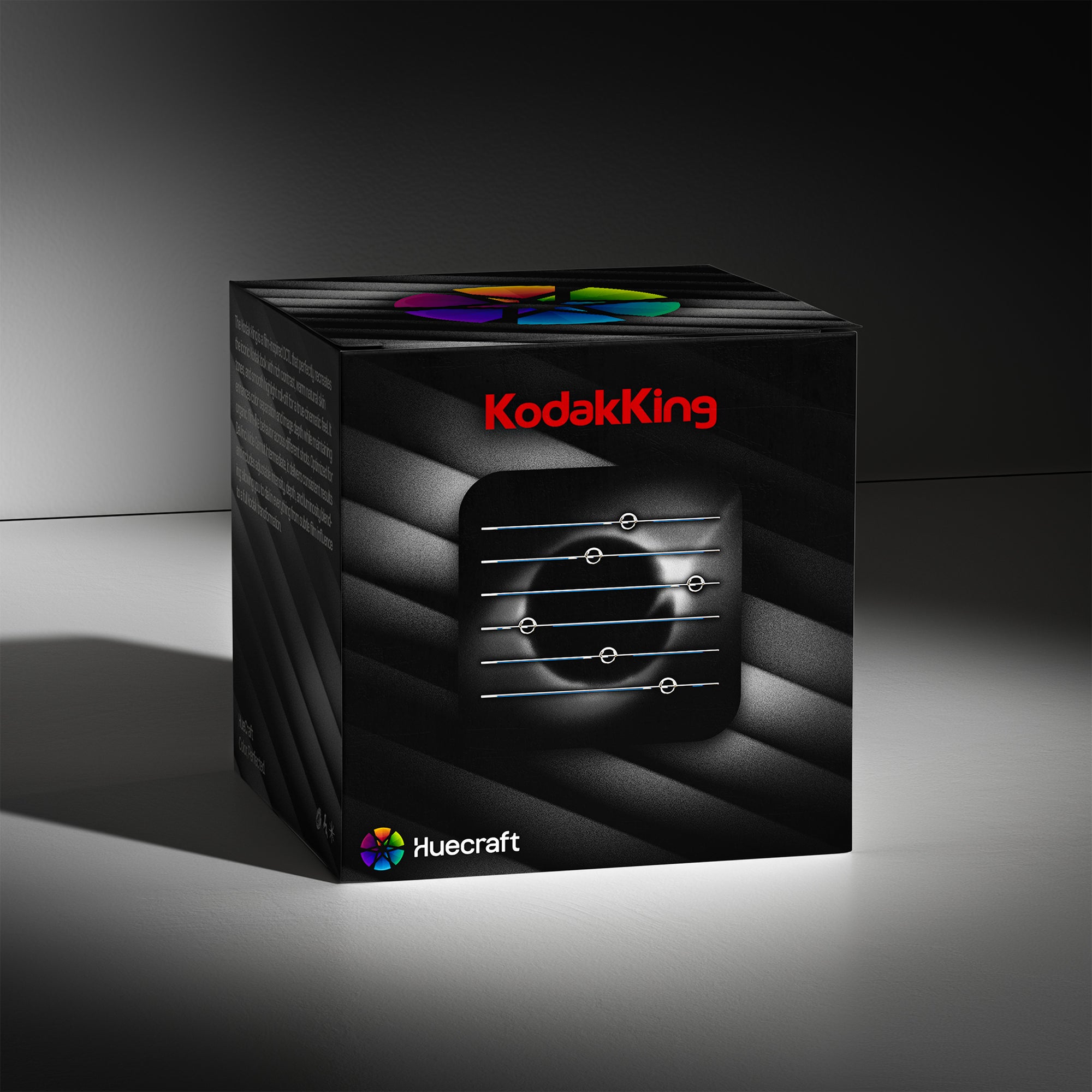 Kodak King DCTL box mockup showcasing film-inspired color grading and cinematic image rendering for DaVinci Resolve.