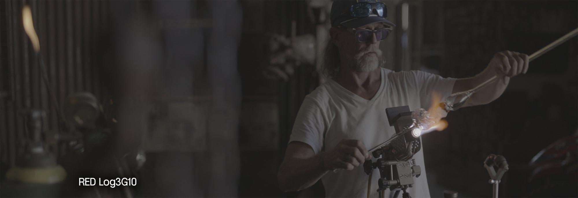 Before and after cinematic color grading transformation using HueCraft tools for DaVinci Resolve.